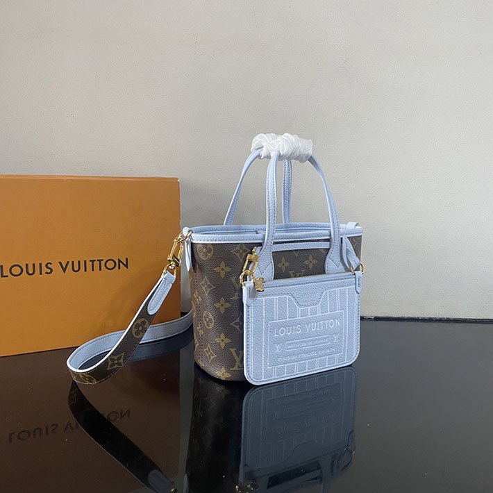 ルイヴィトン販売店舗 レディースバッグ LV ネヴァーフル・インサイドアウト BB モノグラム・スカイブルー M28336 ルイヴィトン ネヴァー フル 新作 - 画像 (9)
