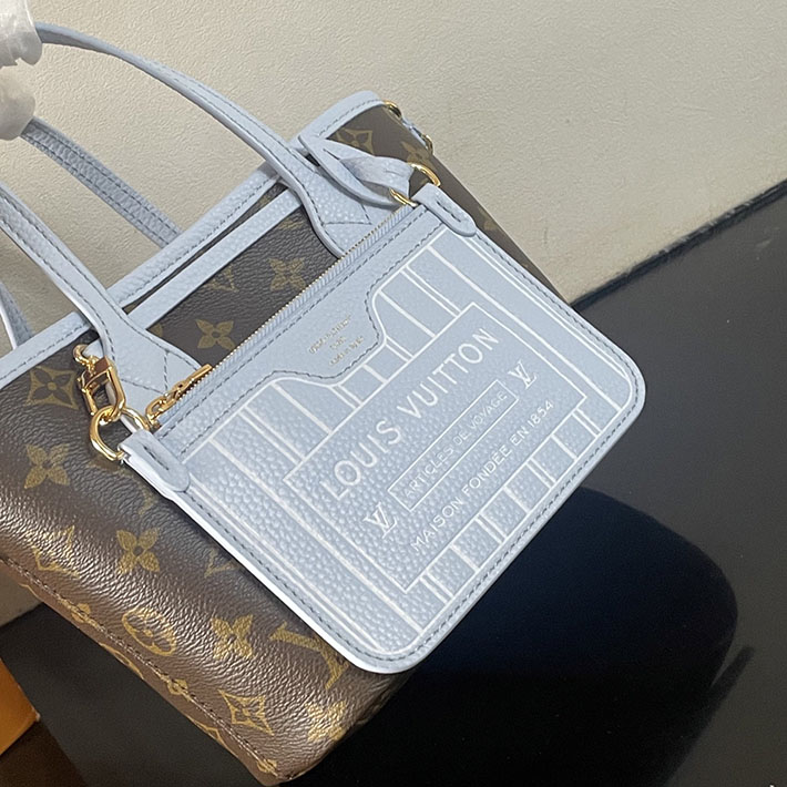ルイヴィトン販売店舗 レディースバッグ LV ネヴァーフル・インサイドアウト BB モノグラム・スカイブルー M28336 ルイヴィトン ネヴァー フル 新作 - 画像 (6)