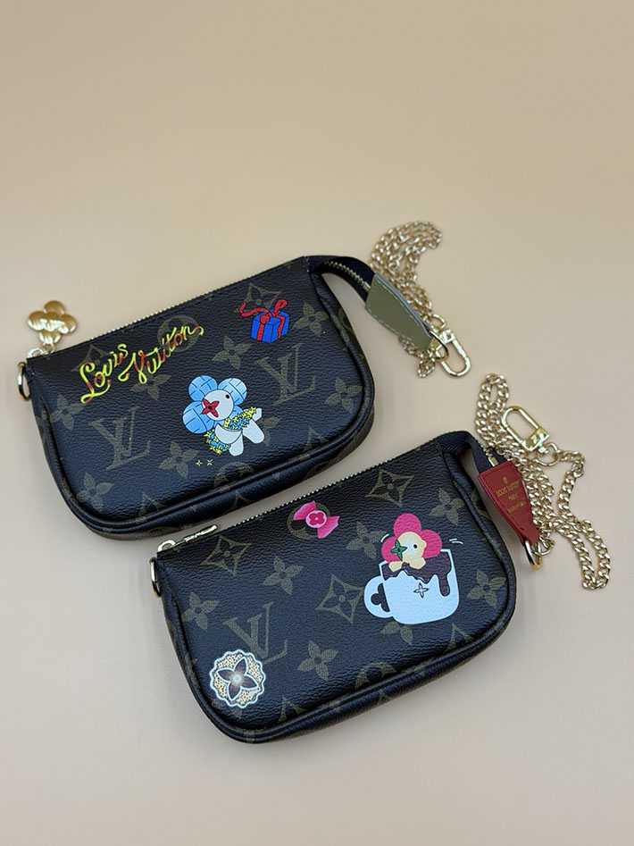 ルイヴィトン販売店舗 レディースバッグ LV ミニポシェット・アクセソワール ヴィヴィエンヌ モノグラム レッド M12205 ルイヴィトン ミニバッグ 人気 - 画像 (3)