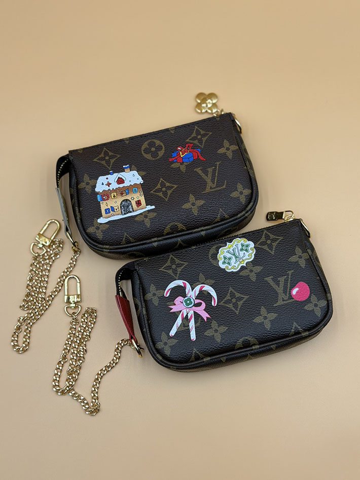 ルイヴィトン販売店舗 レディースバッグ LV ミニポシェット・アクセソワール ヴィヴィエンヌ モノグラム レッド M12205 ルイヴィトン ミニバッグ 人気 - 画像 (2)