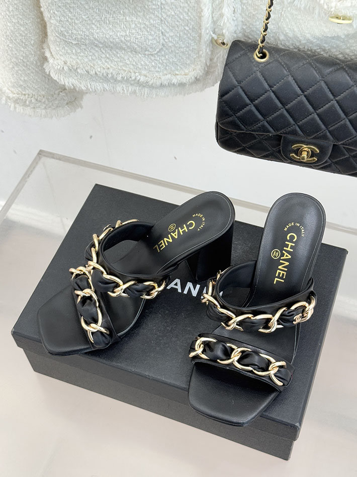 最高級シャネルスーパーコピー CHANEL ミュール 大人気 レザー サンダル レザーチェーン 2026新作 ブラック 2630930 シャネルサンダルレディース - 画像 (9)
