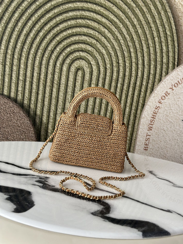シャネル 新作バッグ 2026 CHANEL ミニ ショッピング バッグ ダークベージュ AS4416-B22677-U5552 レディース シャネル バッグ 安い順 - 画像 (8)