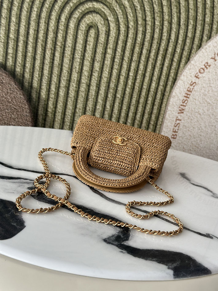 シャネル 新作バッグ 2026 CHANEL ミニ ショッピング バッグ ダークベージュ AS4416-B22677-U5552 レディース シャネル バッグ 安い順 - 画像 (4)