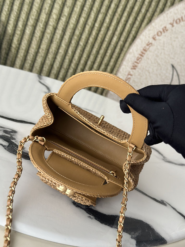 シャネル 新作バッグ 2026 CHANEL ミニ ショッピング バッグ ダークベージュ AS4416-B22677-U5552 レディース シャネル バッグ 安い順 - 画像 (3)
