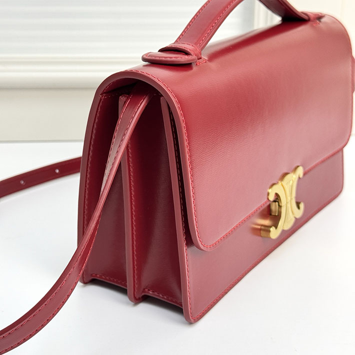 セリーヌ バッグ 人気 ランキング CELINE MEDIUM TRIOMPHE FOLIO IN SHINY CALFSKIN レッド L102U3D82.27AG セリーヌ ショルダーバッグ - 画像 (9)
