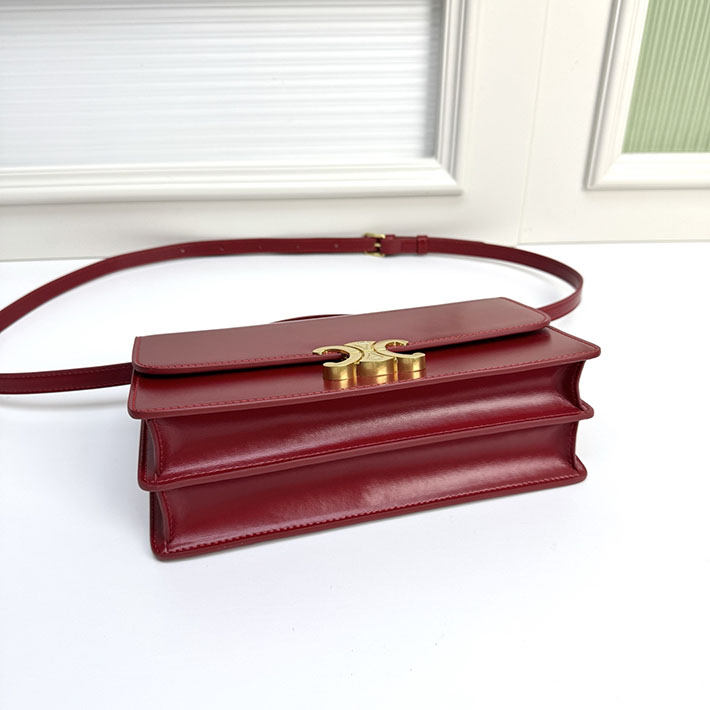 セリーヌ バッグ 人気 ランキング CELINE MEDIUM TRIOMPHE FOLIO IN SHINY CALFSKIN レッド L102U3D82.27AG セリーヌ ショルダーバッグ - 画像 (8)