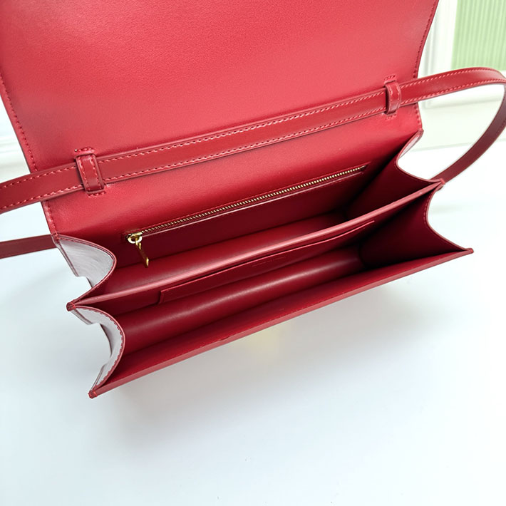 セリーヌ バッグ 人気 ランキング CELINE MEDIUM TRIOMPHE FOLIO IN SHINY CALFSKIN レッド L102U3D82.27AG セリーヌ ショルダーバッグ - 画像 (7)