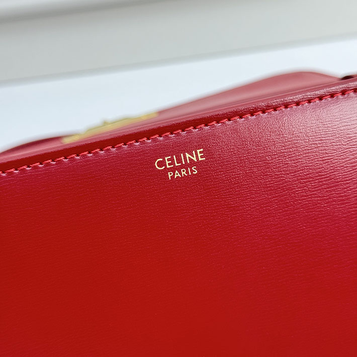 セリーヌ バッグ 人気 ランキング CELINE MEDIUM TRIOMPHE FOLIO IN SHINY CALFSKIN レッド L102U3D82.27AG セリーヌ ショルダーバッグ - 画像 (5)