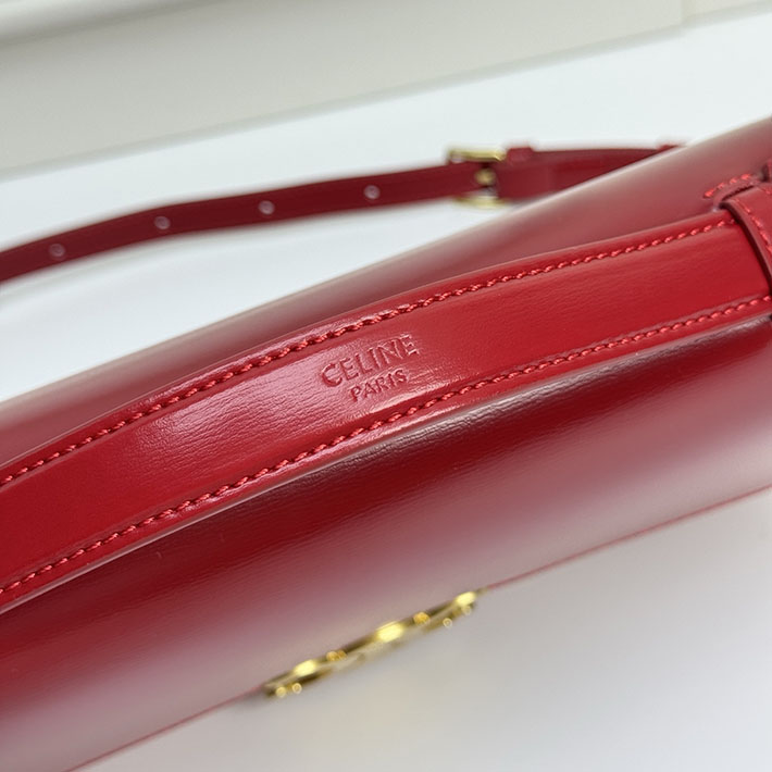 セリーヌ バッグ 人気 ランキング CELINE MEDIUM TRIOMPHE FOLIO IN SHINY CALFSKIN レッド L102U3D82.27AG セリーヌ ショルダーバッグ - 画像 (3)