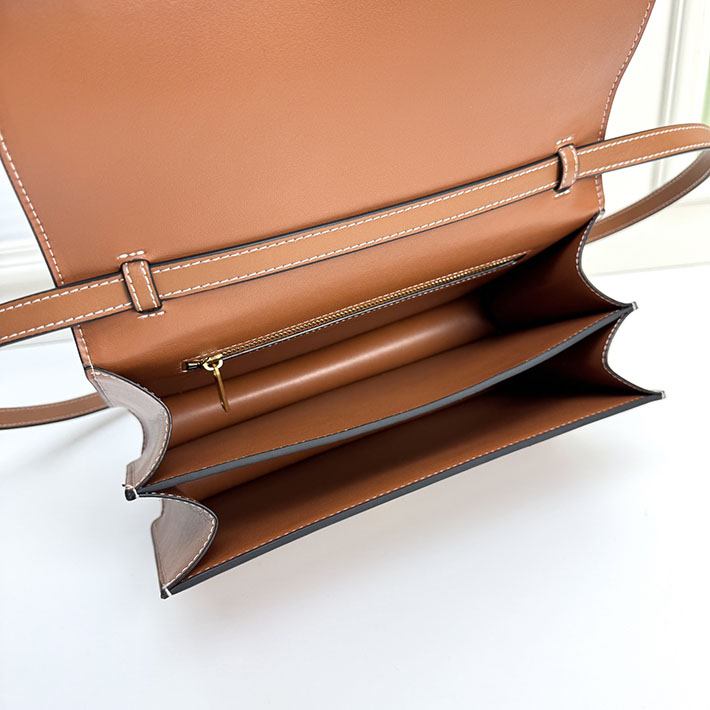 セリーヌ バッグ 人気 ランキング CELINE MEDIUM TRIOMPHE FOLIO IN SHINY CALFSKIN タン L102U3705.04LU セリーヌ バッグ レディース - 画像 (7)