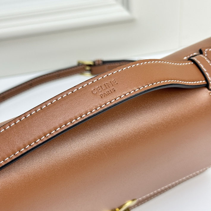 セリーヌ バッグ 人気 ランキング CELINE MEDIUM TRIOMPHE FOLIO IN SHINY CALFSKIN タン L102U3705.04LU セリーヌ バッグ レディース - 画像 (4)