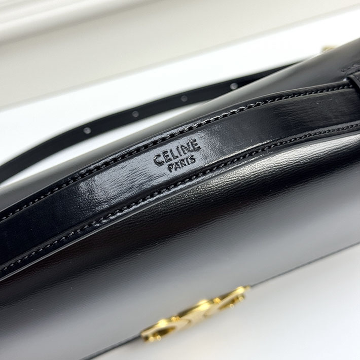 セリーヌ バッグ 人気 ランキング CELINE MEDIUM TRIOMPHE FOLIO IN SHINY CALFSKIN ブラック L102U3D82.38NO セリーヌ バッグ 人気 - 画像 (7)