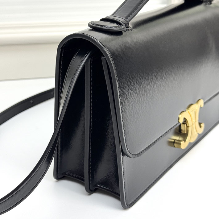 セリーヌ バッグ 人気 ランキング CELINE MEDIUM TRIOMPHE FOLIO IN SHINY CALFSKIN ブラック L102U3D82.38NO セリーヌ バッグ 人気 - 画像 (6)
