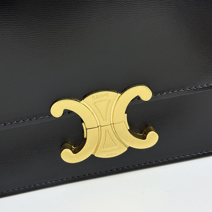 セリーヌ バッグ 人気 ランキング CELINE MEDIUM TRIOMPHE FOLIO IN SHINY CALFSKIN ブラック L102U3D82.38NO セリーヌ バッグ 人気 - 画像 (4)