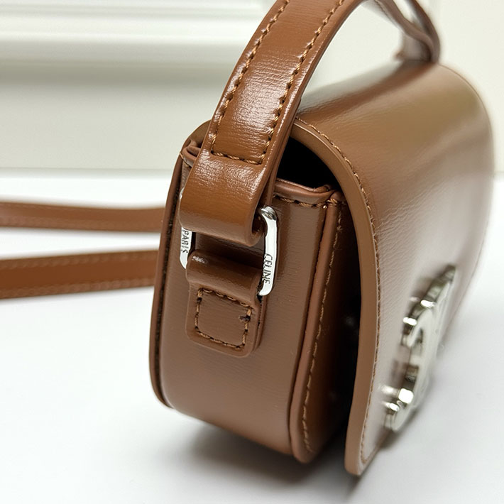 セリーヌ バッグ 人気 ランキング CELINE MINI CROSSBODY BAG ミニ クロスボディバッグ タン 10N673DPV.04LU セリーヌ ミニ バッグ レディース - 画像 (4)