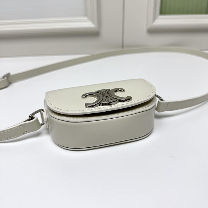 セリーヌ バッグ 人気 ランキング CELINE MINI CROSSBODY BAG ミニ クロスボディバッグ ホワイト 10N673DPV.01BC セリーヌ ミニバッグ アウトレット - 画像 (8)