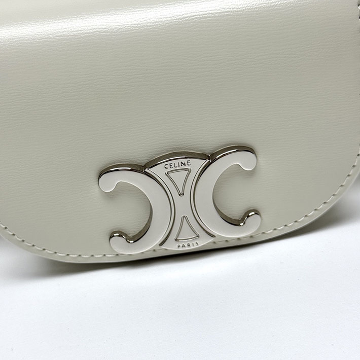 セリーヌ バッグ 人気 ランキング CELINE MINI CROSSBODY BAG ミニ クロスボディバッグ ホワイト 10N673DPV.01BC セリーヌ ミニバッグ アウトレット - 画像 (4)