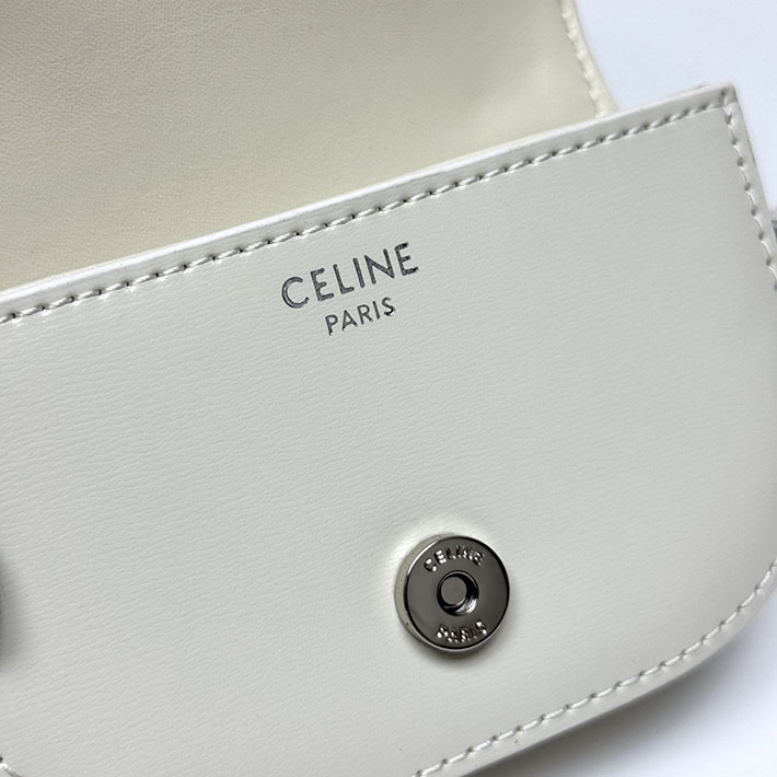 セリーヌ バッグ 人気 ランキング CELINE MINI CROSSBODY BAG ミニ クロスボディバッグ ホワイト 10N673DPV.01BC セリーヌ ミニバッグ アウトレット - 画像 (2)