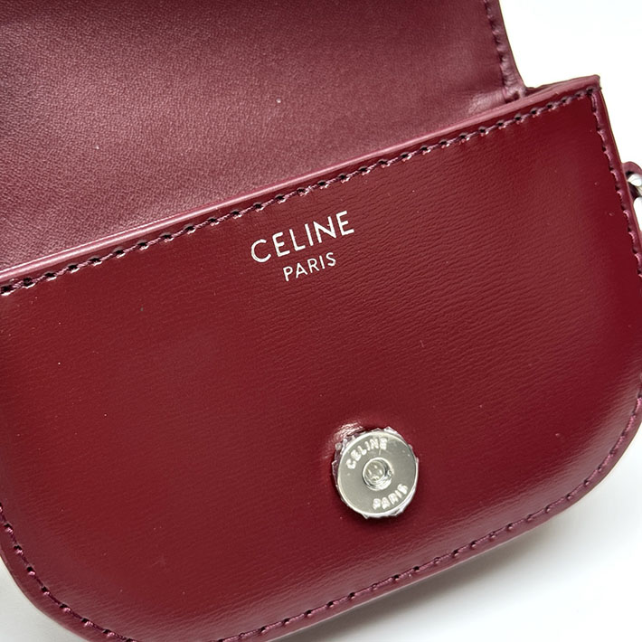 セリーヌ バッグ 人気 ランキング CELINE MINI CROSSBODY BAG ミニ クロスボディバッグ チェスナット 10N673DPV.18CH セリーヌ ショルダーバッグ アウトレット - 画像 (5)