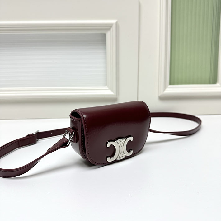 セリーヌ バッグ 人気 ランキング CELINE MINI CROSSBODY BAG ミニ クロスボディバッグ チェスナット 10N673DPV.18CH セリーヌ ショルダーバッグ アウトレット - 画像 (2)
