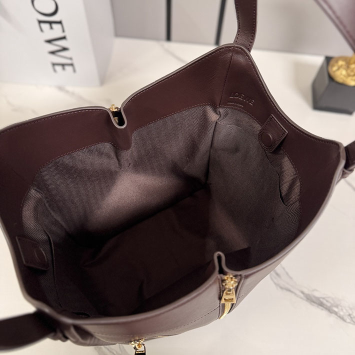 最高級ロエベスーパーコピー LOEWE 2026春夏レディース ハンモック フリップ バッグ ダークバーガンディ A538HHBX07 7240 ロエベ バッグ レディース - 画像 (3)