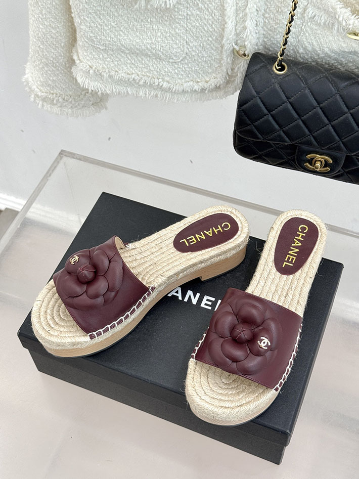 最高級シャネルスーパーコピー CHANEL マトラッセ ジュート サボサンダル ミュール サンダル ワインレッド 2630953 レディース シャネル サンダル - 画像 (9)