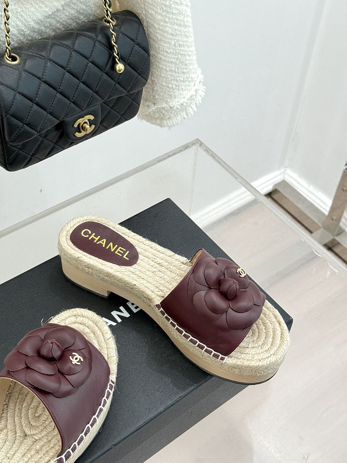 最高級シャネルスーパーコピー CHANEL マトラッセ ジュート サボサンダル ミュール サンダル ワインレッド 2630953 レディース シャネル サンダル - 画像 (6)