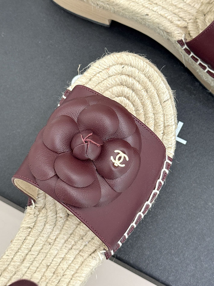 最高級シャネルスーパーコピー CHANEL マトラッセ ジュート サボサンダル ミュール サンダル ワインレッド 2630953 レディース シャネル サンダル - 画像 (4)
