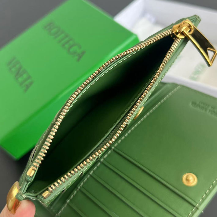 最高級ボッテガコピー Bottega Veneta ミディアム イントレチャート 二つ折りファスナーウォレット パラキート 749940 VCPP2 3724 ボッテガ ヴェネタ 財布 レディース - 画像 (4)