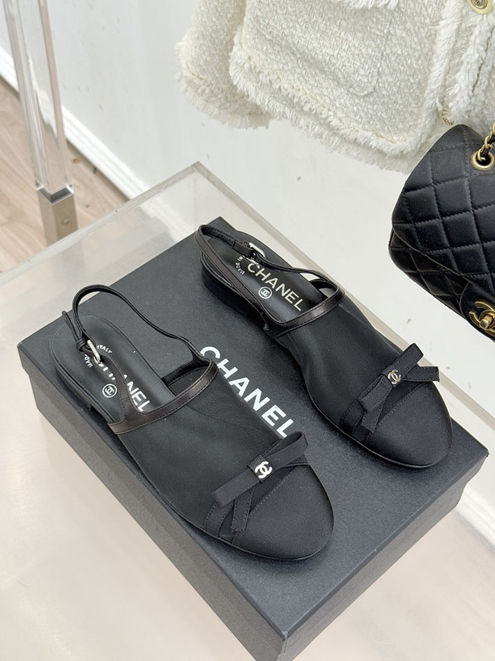 最高級シャネルスーパーコピー CHANEL バレエシューズ メリージェーン ココマーク リボン メッシュ ブラック 2630970 シャネル サンダル 安い - 画像 (8)