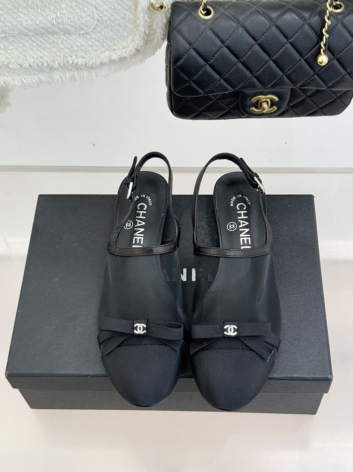 最高級シャネルスーパーコピー CHANEL バレエシューズ メリージェーン ココマーク リボン メッシュ ブラック 2630970 シャネル サンダル 安い - 画像 (7)