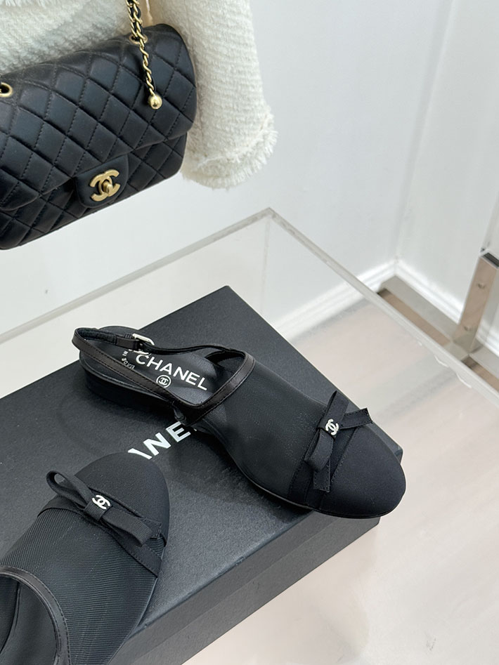最高級シャネルスーパーコピー CHANEL バレエシューズ メリージェーン ココマーク リボン メッシュ ブラック 2630970 シャネル サンダル 安い - 画像 (6)