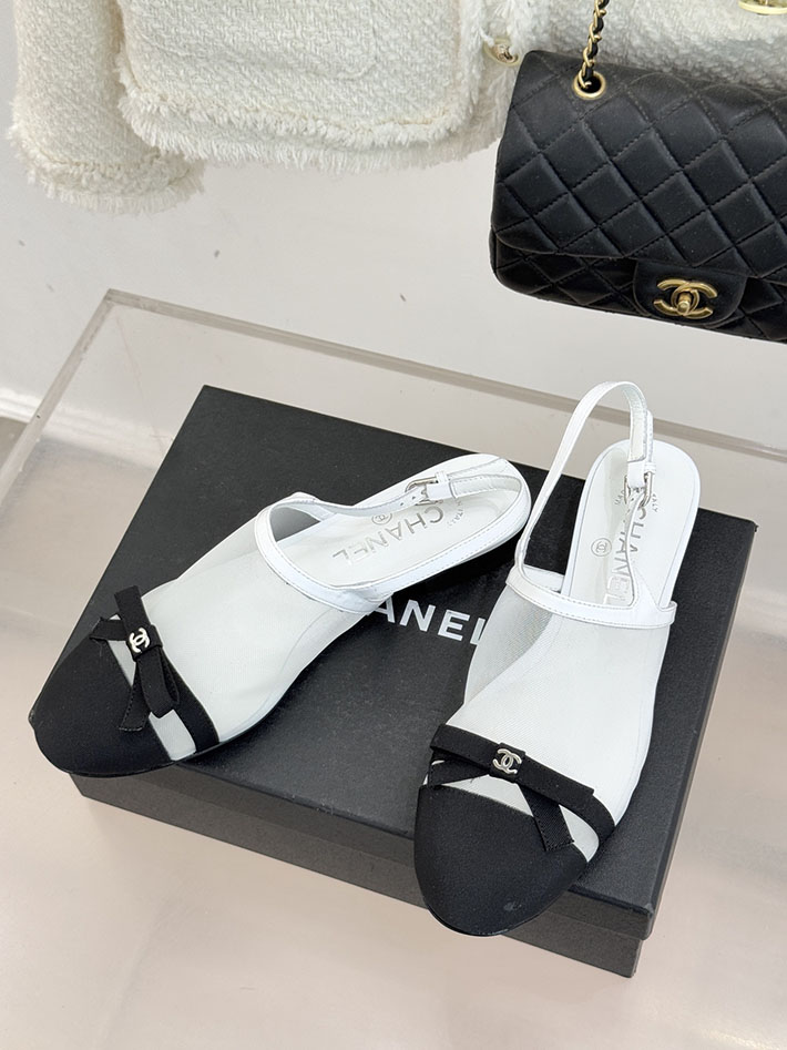 最高級シャネルスーパーコピー CHANEL バレエシューズ メリージェーン ココマーク リボン メッシュ ホワイト 2630971 シャネル サンダル 白 - 画像 (9)