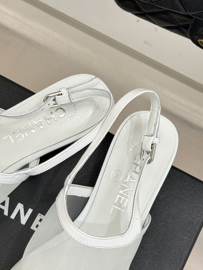最高級シャネルスーパーコピー CHANEL バレエシューズ メリージェーン ココマーク リボン メッシュ ホワイト 2630971 シャネル サンダル 白 - 画像 (3)