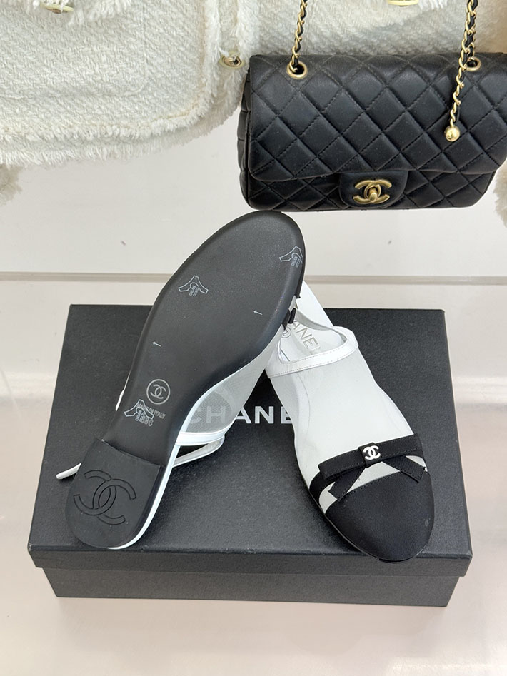 最高級シャネルスーパーコピー CHANEL バレエシューズ メリージェーン ココマーク リボン メッシュ ホワイト 2630971 シャネル サンダル 白 - 画像 (2)