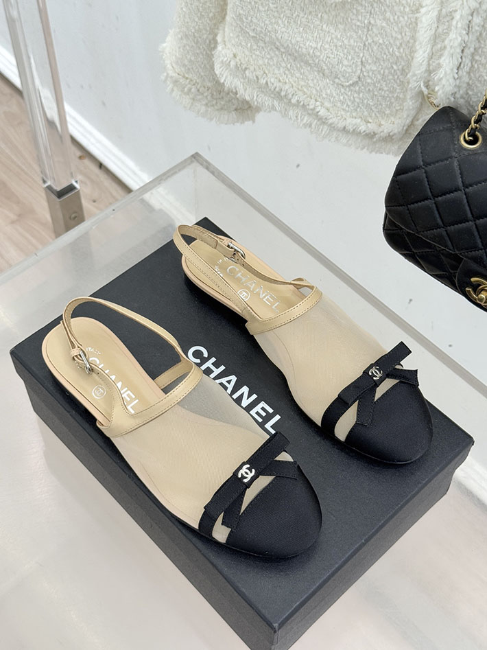 最高級シャネルスーパーコピー CHANEL バレエシューズ メリージェーン ココマーク リボン メッシュ ブラック 2630972 レディース シャネル サンダル - 画像 (8)