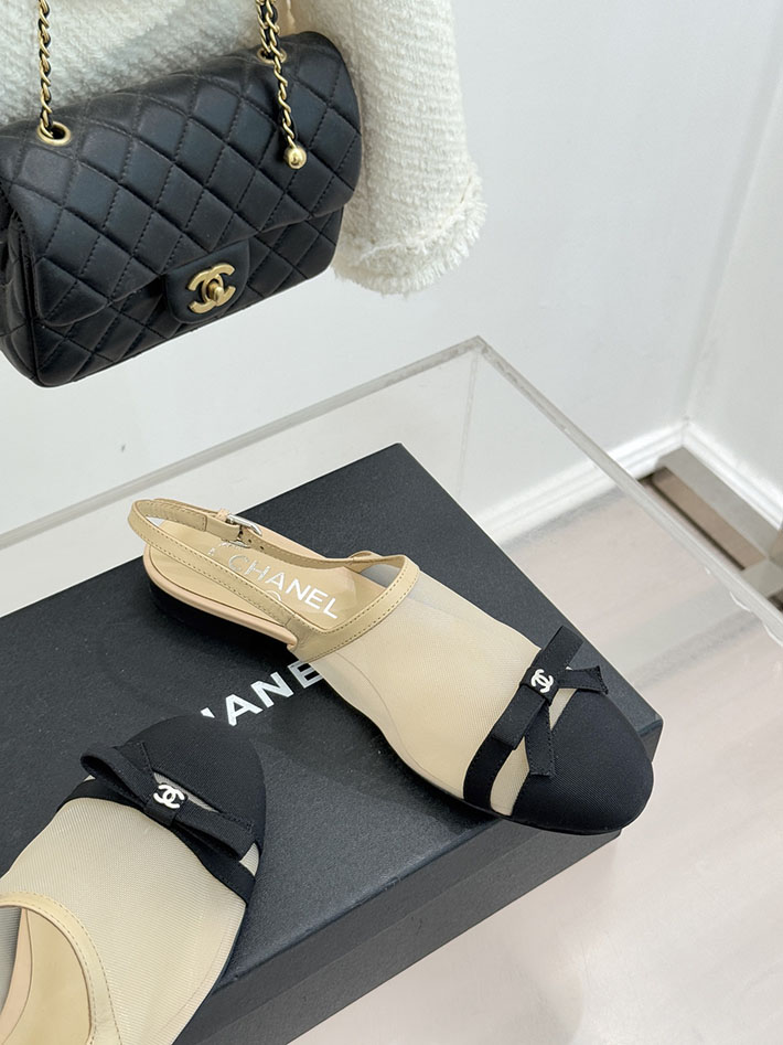 最高級シャネルスーパーコピー CHANEL バレエシューズ メリージェーン ココマーク リボン メッシュ ブラック 2630972 レディース シャネル サンダル - 画像 (6)