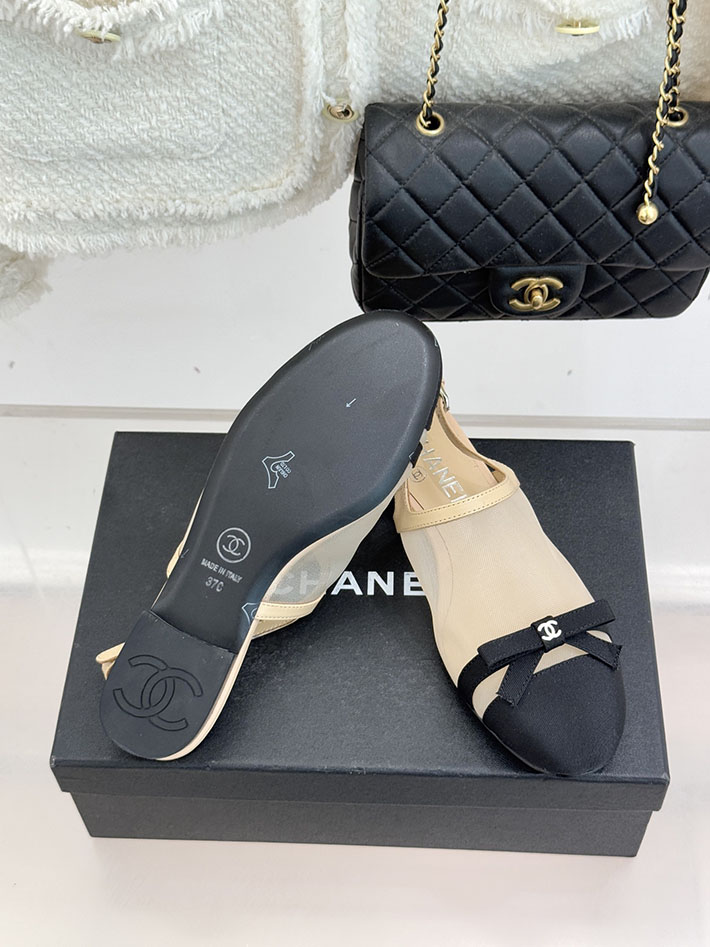 最高級シャネルスーパーコピー CHANEL バレエシューズ メリージェーン ココマーク リボン メッシュ ブラック 2630972 レディース シャネル サンダル - 画像 (2)
