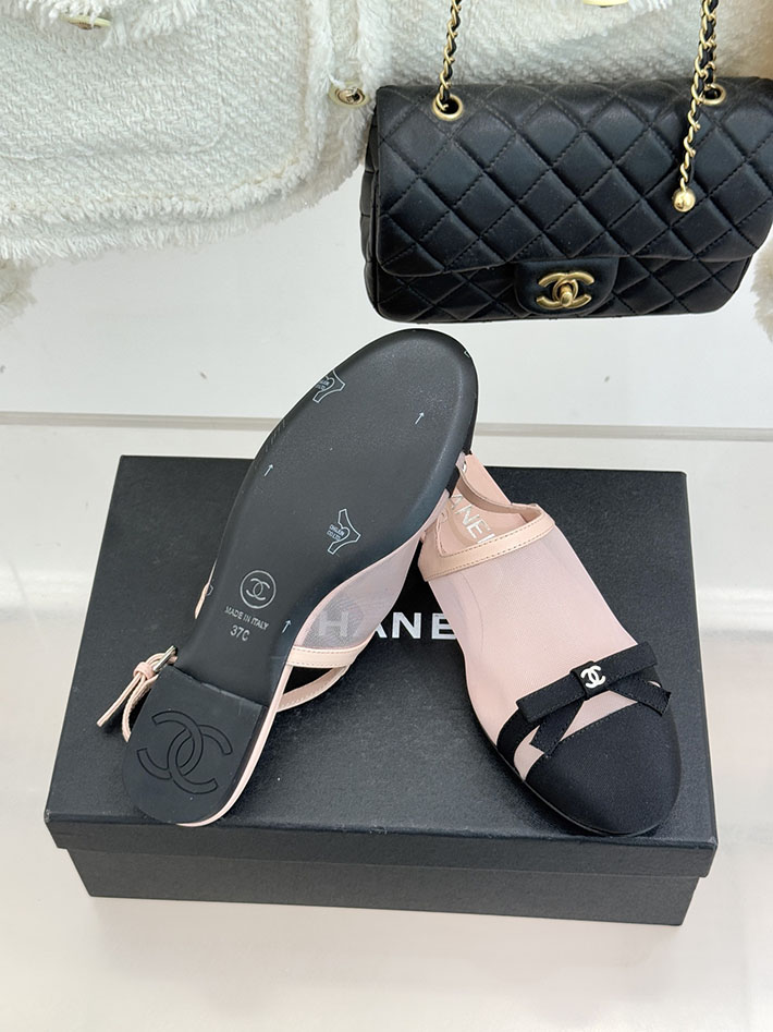 最高級シャネルスーパーコピー CHANEL バレエシューズ メリージェーン ココマーク リボン メッシュ ピンク 2630973 シャネル サンダル 定価 - 画像 (2)