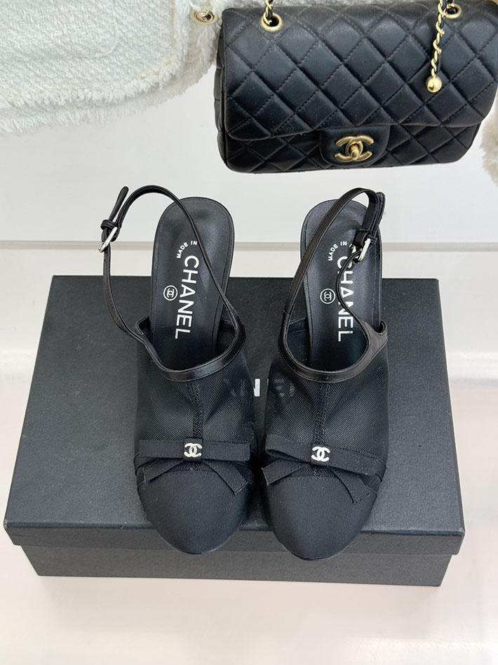最高級シャネルスーパーコピー CHANEL スリングバック シューズ ココマーク メッシュ & グログラン ブラック 2630975 シャネル サンダル 公式 - 画像 (7)