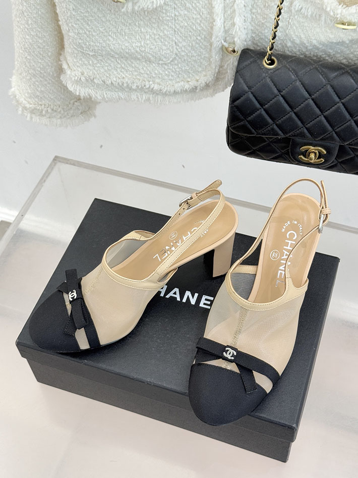 最高級シャネルスーパーコピー CHANEL スリングバック シューズ ココマーク メッシュ & グログラン ベージュ 2630976 シャネル サンダル 新作 - 画像 (9)