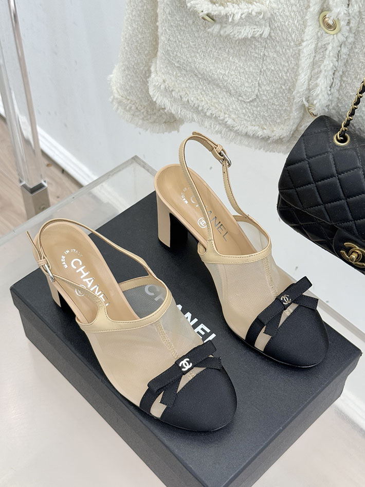 最高級シャネルスーパーコピー CHANEL スリングバック シューズ ココマーク メッシュ & グログラン ベージュ 2630976 シャネル サンダル 新作 - 画像 (8)