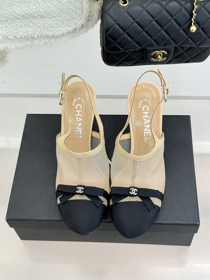 最高級シャネルスーパーコピー CHANEL スリングバック シューズ ココマーク メッシュ & グログラン ベージュ 2630976 シャネル サンダル 新作 - 画像 (7)