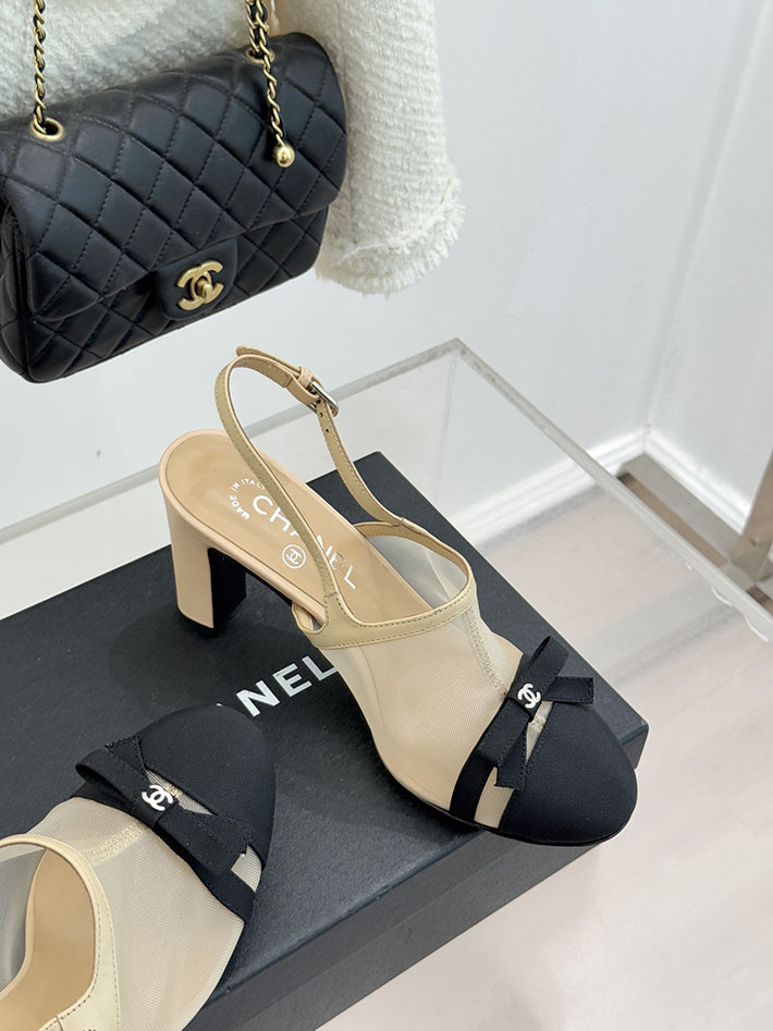 最高級シャネルスーパーコピー CHANEL スリングバック シューズ ココマーク メッシュ & グログラン ベージュ 2630976 シャネル サンダル 新作 - 画像 (6)