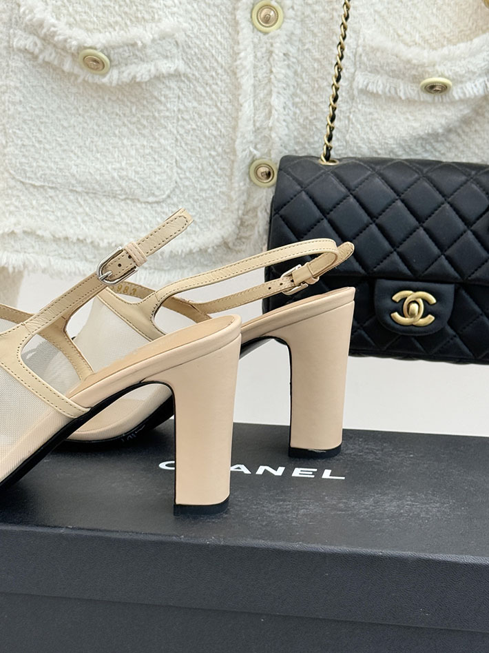 最高級シャネルスーパーコピー CHANEL スリングバック シューズ ココマーク メッシュ & グログラン ベージュ 2630976 シャネル サンダル 新作 - 画像 (5)