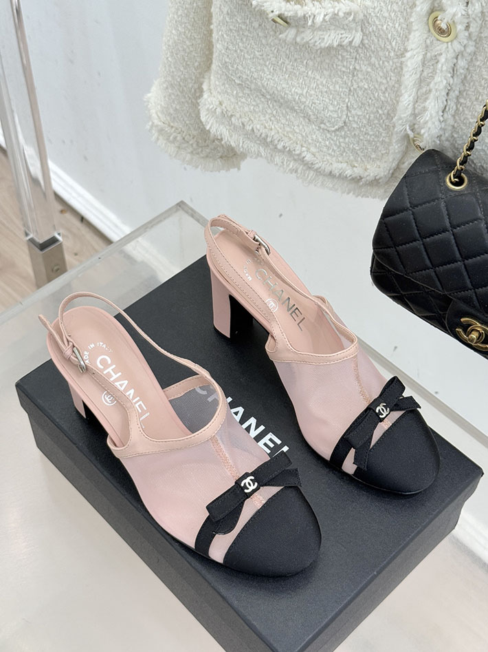 最高級シャネルスーパーコピー CHANEL スリングバック シューズ ココマーク メッシュ & グログラン ピンク 2630977 シャネル サンダル 定価 - 画像 (8)