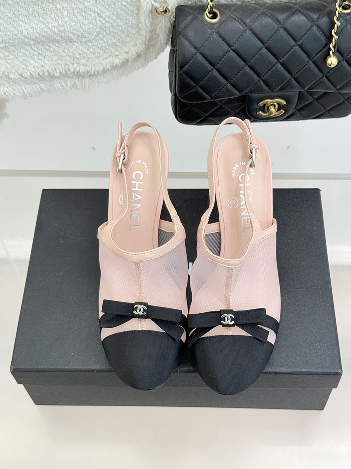 最高級シャネルスーパーコピー CHANEL スリングバック シューズ ココマーク メッシュ & グログラン ピンク 2630977 シャネル サンダル 定価 - 画像 (7)