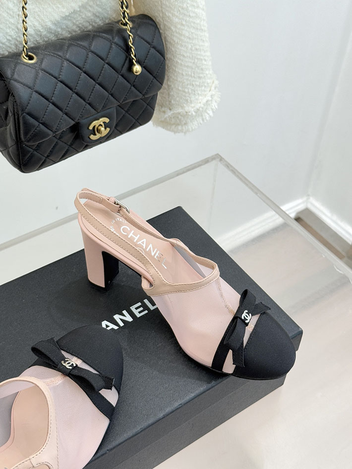最高級シャネルスーパーコピー CHANEL スリングバック シューズ ココマーク メッシュ & グログラン ピンク 2630977 シャネル サンダル 定価 - 画像 (6)