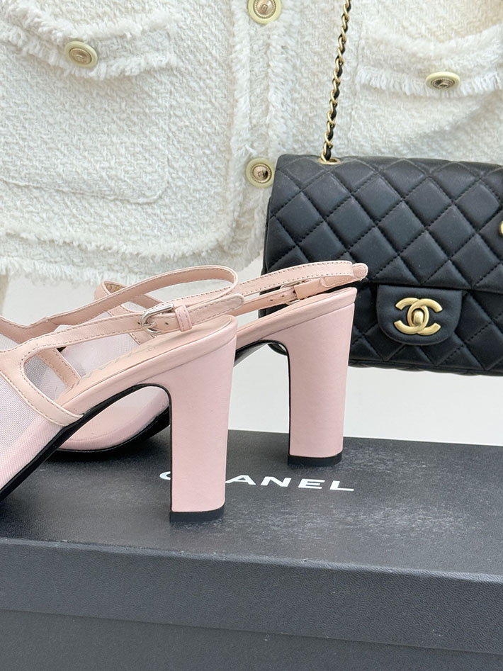 最高級シャネルスーパーコピー CHANEL スリングバック シューズ ココマーク メッシュ & グログラン ピンク 2630977 シャネル サンダル 定価 - 画像 (5)
