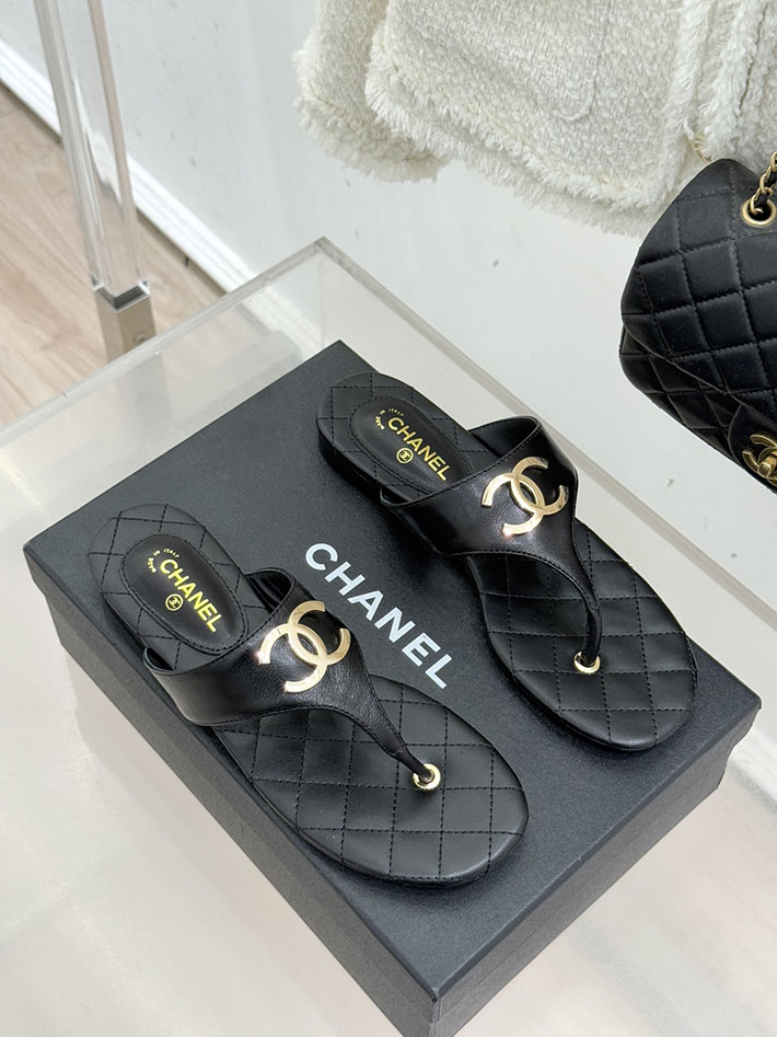最高級シャネルスーパーコピー CHANEL ココマーク トングサンダル ラムスキン 2026年春夏 新作 ブラック 2630984 シャネル 靴 アウトレット - 画像 (8)